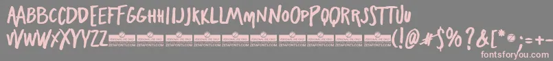 FreehandBlockletterBold Font – Pink Fonts on Gray Background