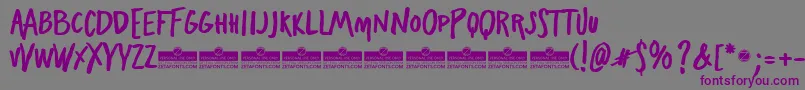 FreehandBlockletterBold Font – Purple Fonts on Gray Background