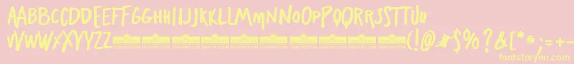 FreehandBlockletterBold Font – Yellow Fonts on Pink Background