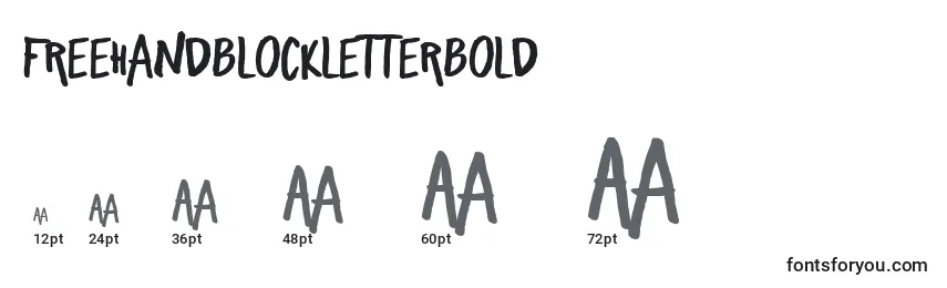 Größen der Schriftart FreehandBlockletterBold