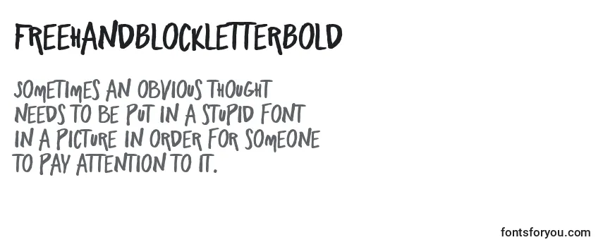 Review of the FreehandBlockletterBold Font