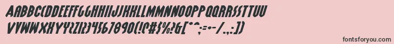 フォントGrendelsMotherExpItalic – ピンクの背景に黒い文字