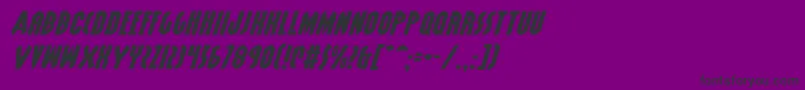 GrendelsMotherExpItalic-fontti – mustat fontit violetilla taustalla