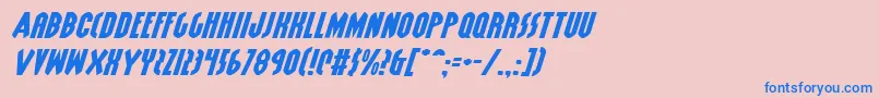 GrendelsMotherExpItalic Font – Blue Fonts on Pink Background
