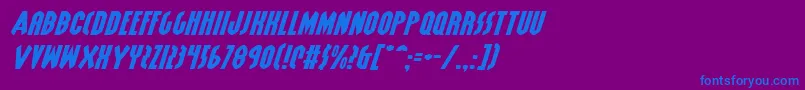 Шрифт GrendelsMotherExpItalic – синие шрифты на фиолетовом фоне