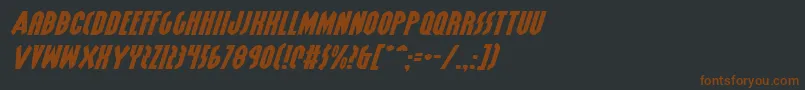 GrendelsMotherExpItalic-fontti – ruskeat fontit mustalla taustalla