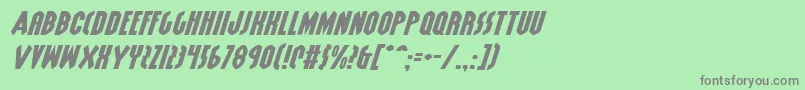 GrendelsMotherExpItalic Font – Gray Fonts on Green Background