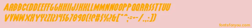 GrendelsMotherExpItalic Font – Orange Fonts on Pink Background