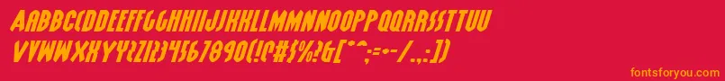 Шрифт GrendelsMotherExpItalic – оранжевые шрифты на красном фоне