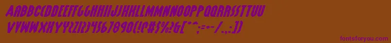 GrendelsMotherExpItalic-fontti – violetit fontit ruskealla taustalla