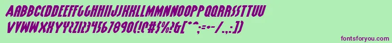 Шрифт GrendelsMotherExpItalic – фиолетовые шрифты на зелёном фоне