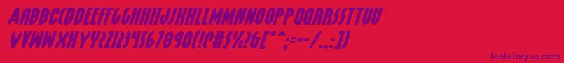 Шрифт GrendelsMotherExpItalic – фиолетовые шрифты на красном фоне