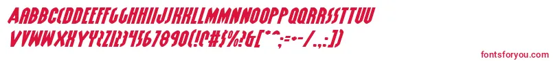 GrendelsMotherExpItalic Font – Red Fonts on White Background