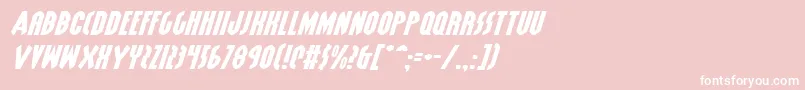 フォントGrendelsMotherExpItalic – ピンクの背景に白い文字