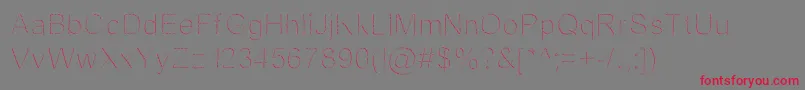フォントJdFantasy – 赤い文字の灰色の背景