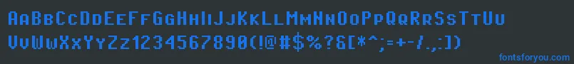 PixeloperatorscBold Font – Blue Fonts on Black Background