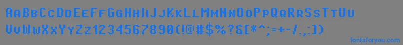 PixeloperatorscBold Font – Blue Fonts on Gray Background