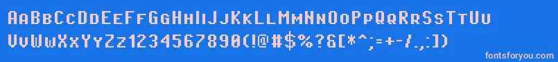 PixeloperatorscBold Font – Pink Fonts on Blue Background