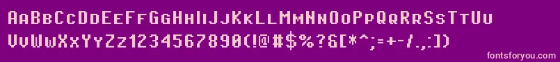 PixeloperatorscBold-Schriftart – Rosa Schriften auf violettem Hintergrund