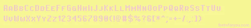 PixeloperatorscBold Font – Pink Fonts on Yellow Background