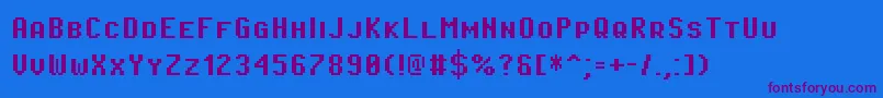 Шрифт PixeloperatorscBold – фиолетовые шрифты на синем фоне
