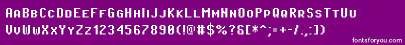 Шрифт PixeloperatorscBold – белые шрифты на фиолетовом фоне