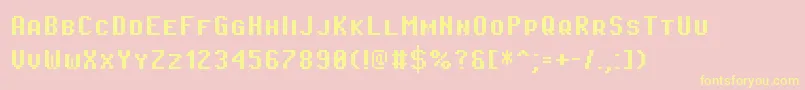 PixeloperatorscBold Font – Yellow Fonts on Pink Background