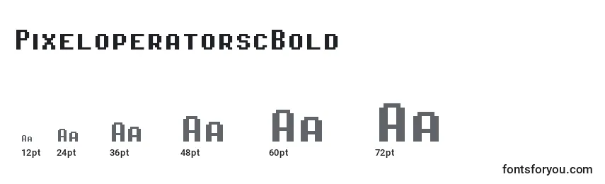 Размеры шрифта PixeloperatorscBold