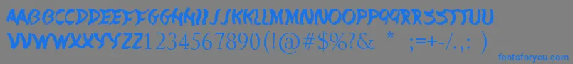 DividedNations Font – Blue Fonts on Gray Background