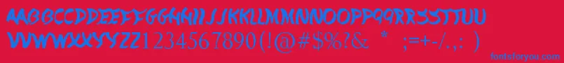 DividedNations Font – Blue Fonts on Red Background
