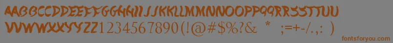 DividedNations Font – Brown Fonts on Gray Background