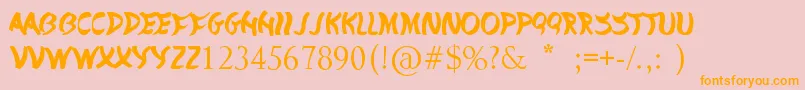 DividedNations Font – Orange Fonts on Pink Background