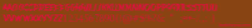 DividedNations Font – Red Fonts on Brown Background