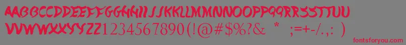 DividedNations Font – Red Fonts on Gray Background
