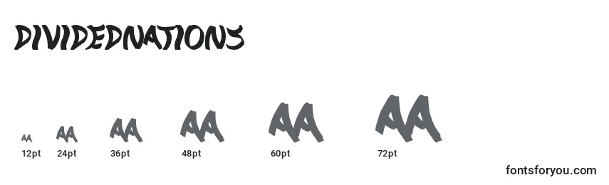 DividedNations Font Sizes