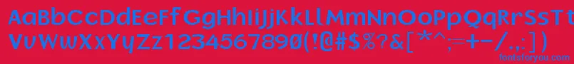 BorzoiBold Font – Blue Fonts on Red Background