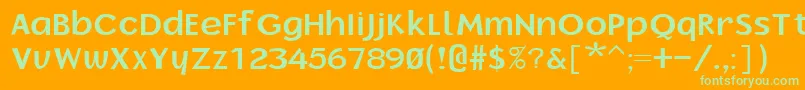 BorzoiBold Font – Green Fonts on Orange Background