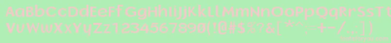 BorzoiBold Font – Pink Fonts on Green Background