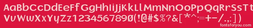 BorzoiBold Font – Pink Fonts on Red Background