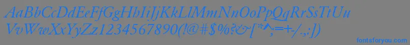 GaramondRomanItalic Font – Blue Fonts on Gray Background