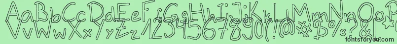 Más sobre la fuente Outlines fuente Outlines – Fuentes Negras Sobre Fondo Verde