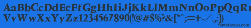 VenturaBold-Schriftart – Schwarze Schriften auf blauem Hintergrund