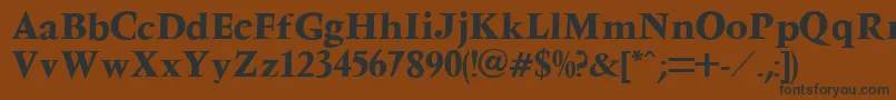 Шрифт VenturaBold – чёрные шрифты на коричневом фоне