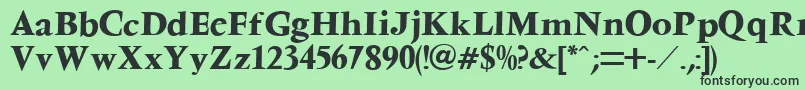 フォントVenturaBold – 緑の背景に黒い文字