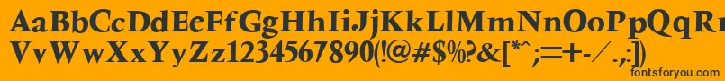 Police VenturaBold – polices noires sur fond orange