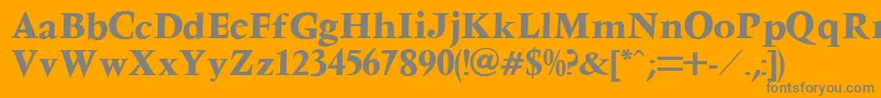 フォントVenturaBold – オレンジの背景に灰色の文字