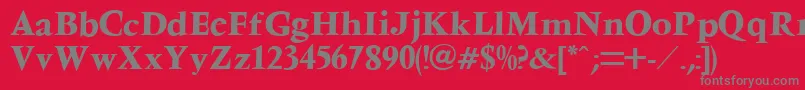VenturaBold Font – Gray Fonts on Red Background