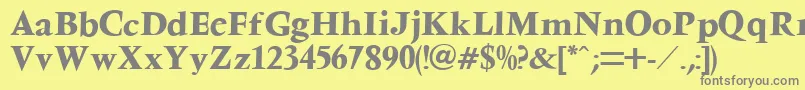 VenturaBold Font – Gray Fonts on Yellow Background