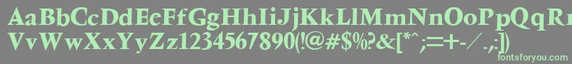 フォントVenturaBold – 灰色の背景に緑のフォント