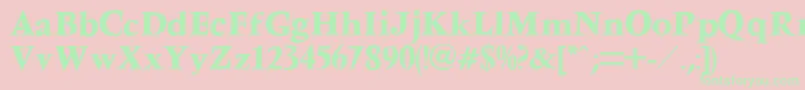 VenturaBold Font – Green Fonts on Pink Background